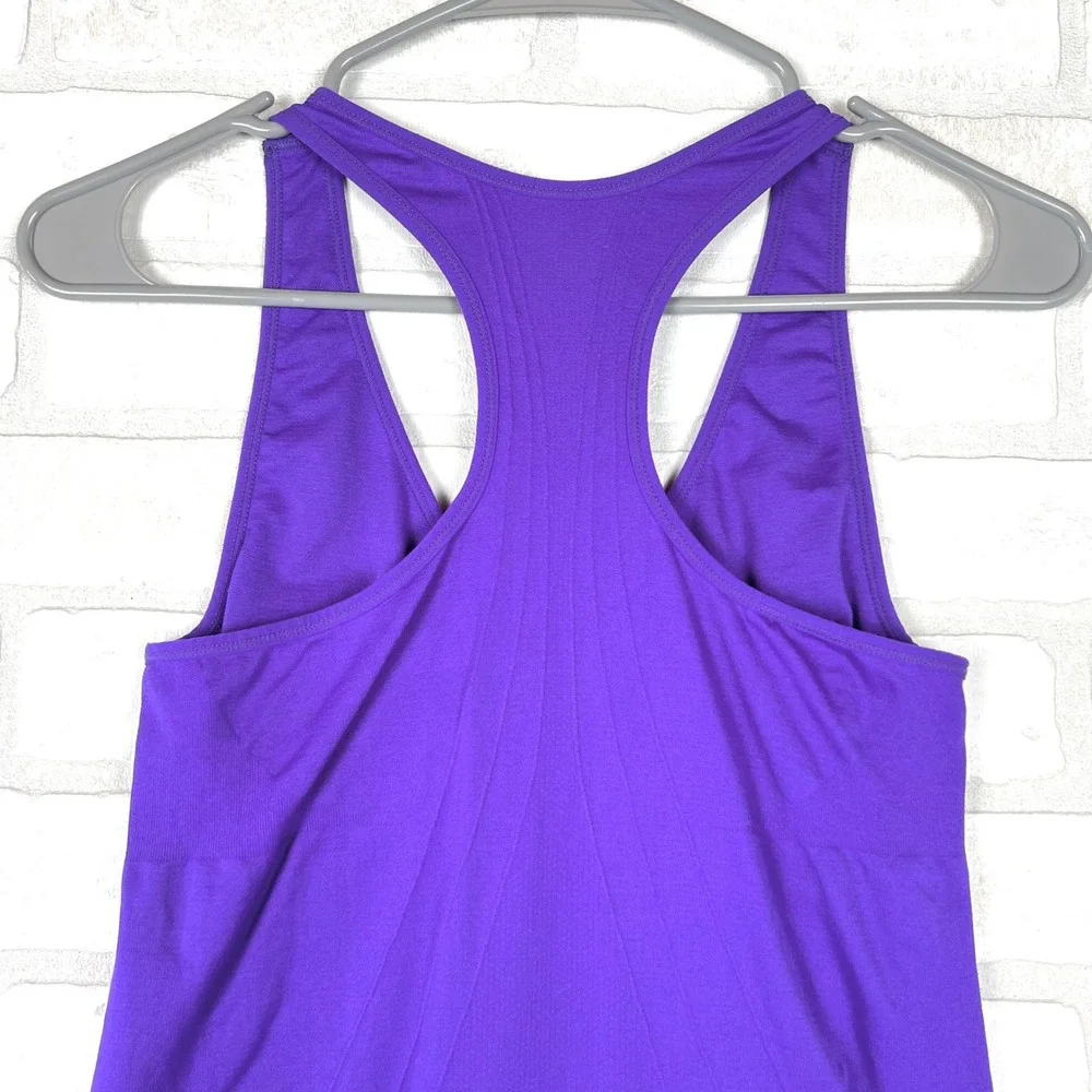 Danskin‎ Now Youth Purple Racerback Athletic Tank Top Compression Ruched XXL